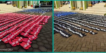 Pembagian Sandal Tahap 2 (Anti Air) Kepada Santri Pondok Tahfidz Yanbu’ul Qur’an Menawan