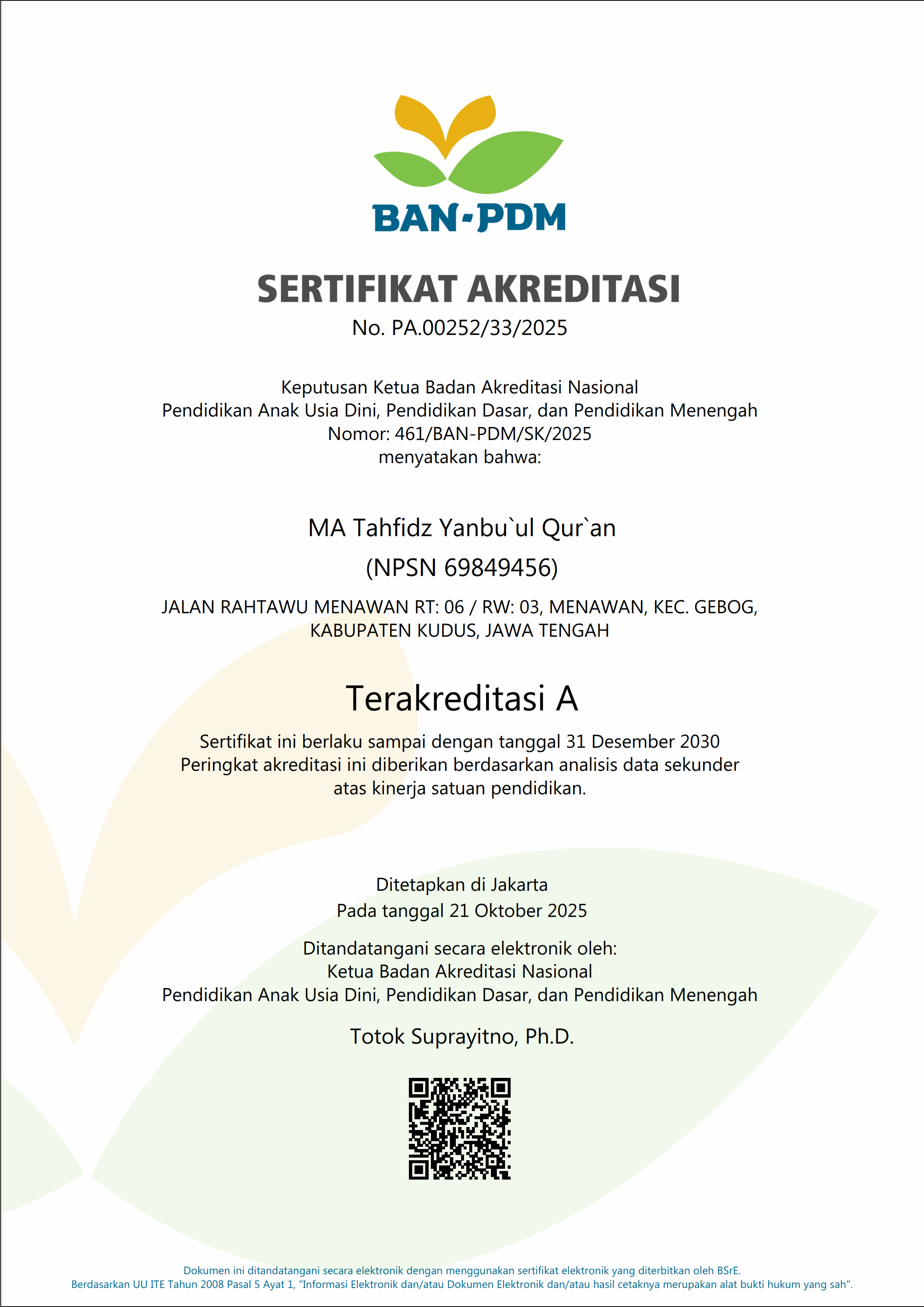Akreditasi MA